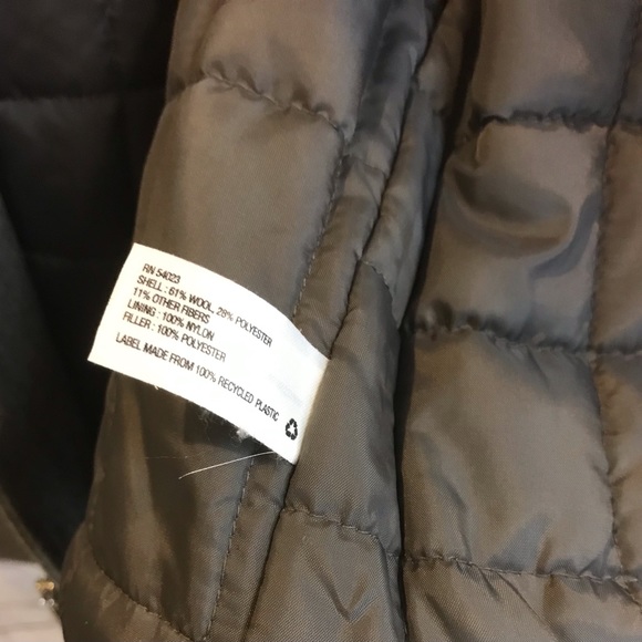 Men’s Heather Grey Wool Blend GAP Winter Coat with Lined Hood size SMALL - Picture 8 of 8